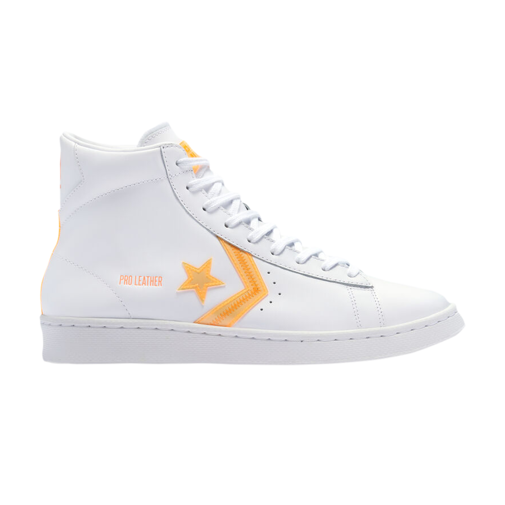 Pre-owned Converse Pro Leather High 'hi-vis Collection - White Flash Orange'