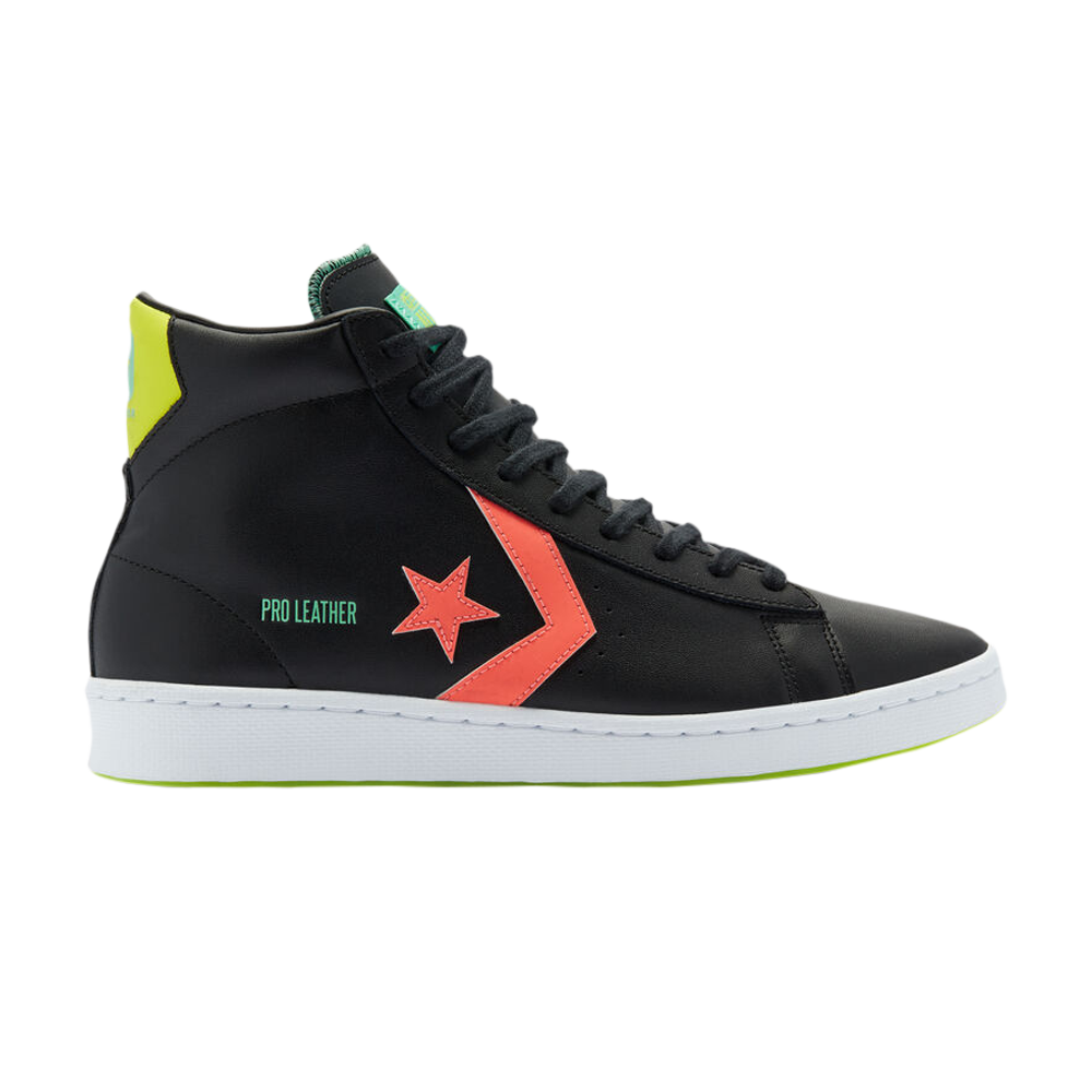 Pre-owned Converse Pro Leather High 'hi-vis Collection - Black Multi Neon'