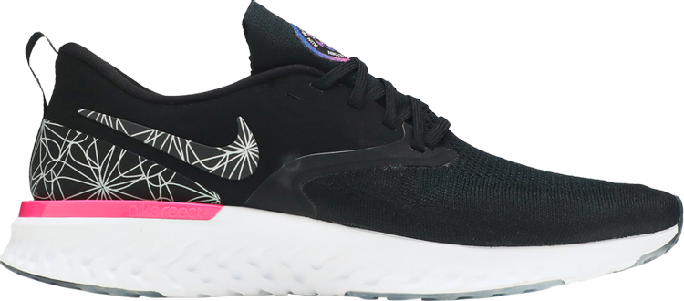 Nike Odyssey React Flyknit Womens Size 9.5 Triple Black Running Shoes  Sneakers