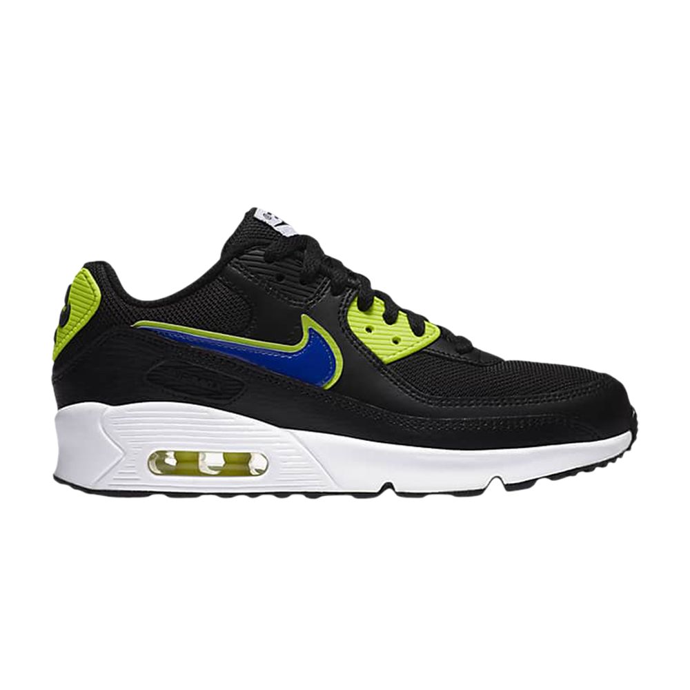Pre-owned Nike Air Max 90 Gs 'black Volt Racer Blue' | Kid's Size 5