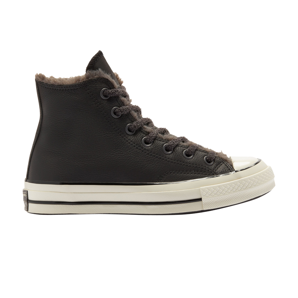 Pre-owned Converse Wmns Chuck 70 High 'cozy Club - Almost Black'
