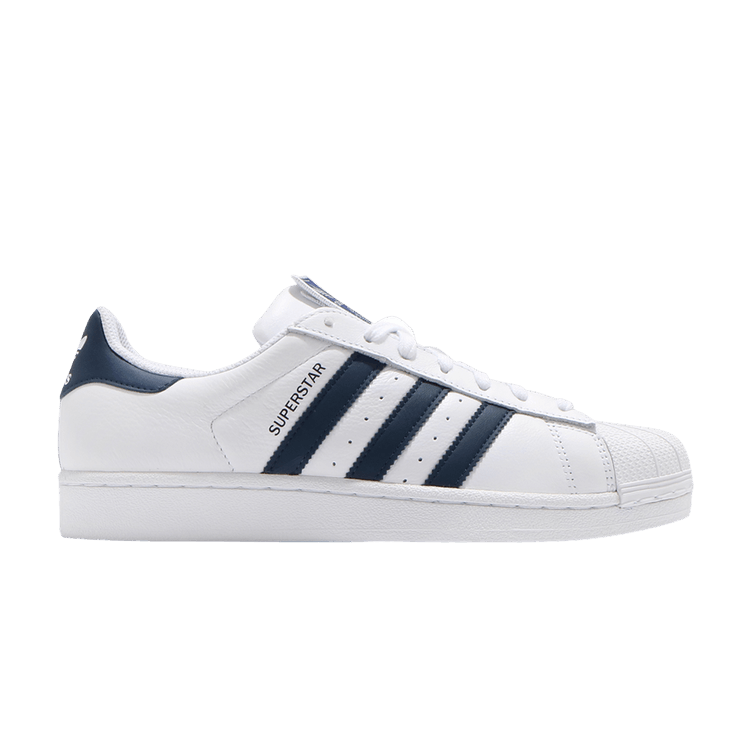 Navy blue superstar shoes top