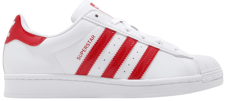 Adidas Wmns Superstar White Scarlet