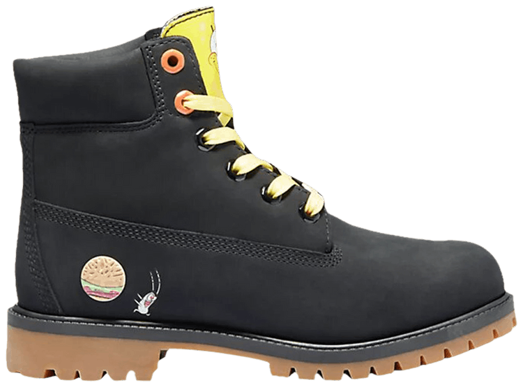 SpongeBob SquarePants x Timberland 6 Inch Junior Black Sample