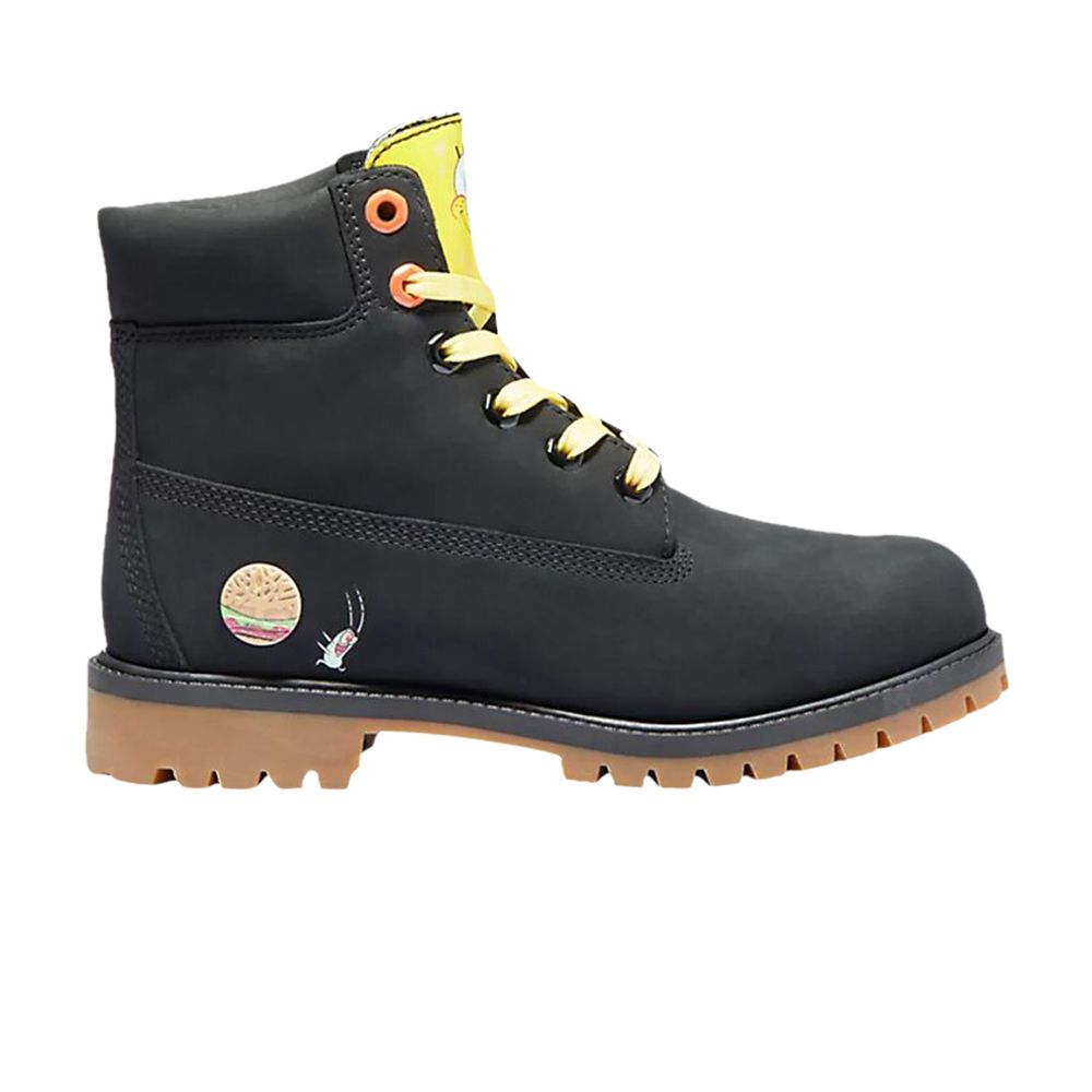 Pre-owned Timberland Spongebob Squarepants X 6 Inch Junior 'black' Sample | Kid's Size 8