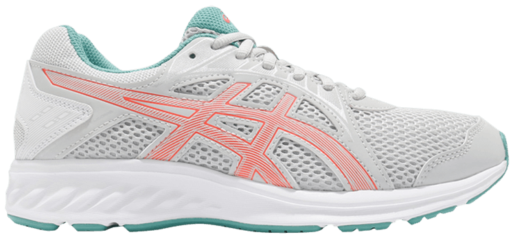 Asics Wmns Jolt 2 D Wide Glacier Grey Sunrise Red