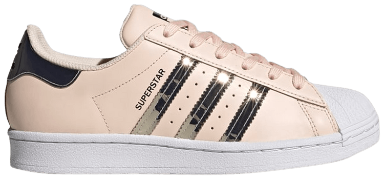 Adidas Wmns Superstar Metallic 3 Stripes   Pink Tint