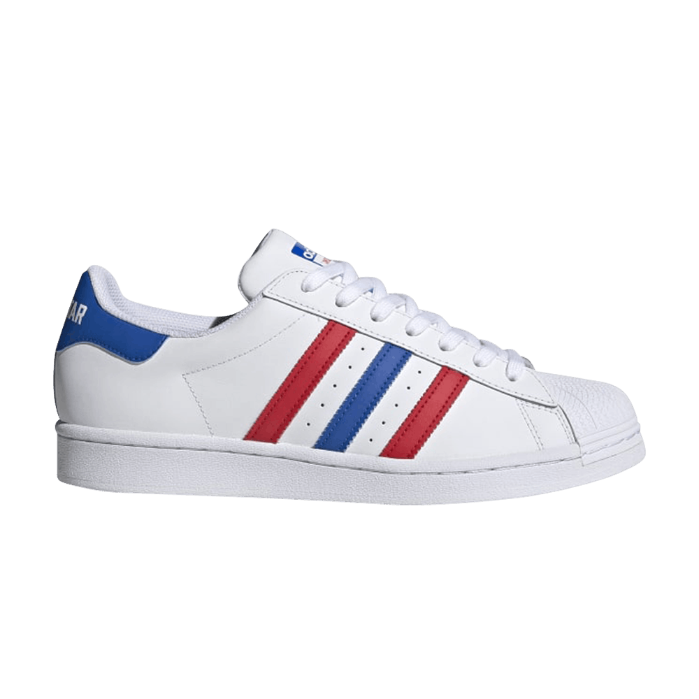 adidas superstar white and red