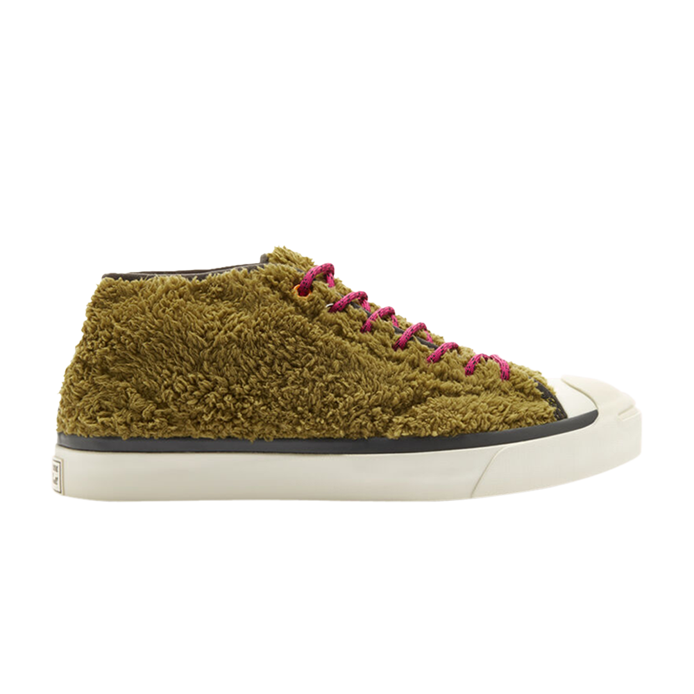 Pre-owned Converse Jack Purcell Mid 'retro Sherpa - Dark Moss' In Green