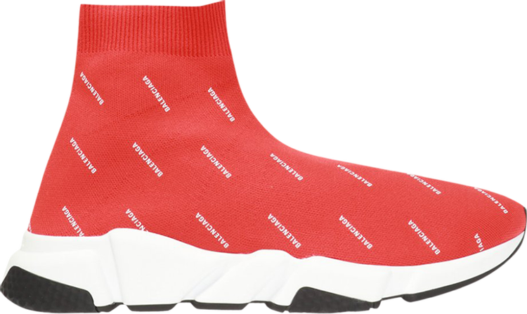 Balenciaga Speed Trainer Knit 'All Over Print Red' - Balenciaga - 530358  W1HP1 6577 - red/white