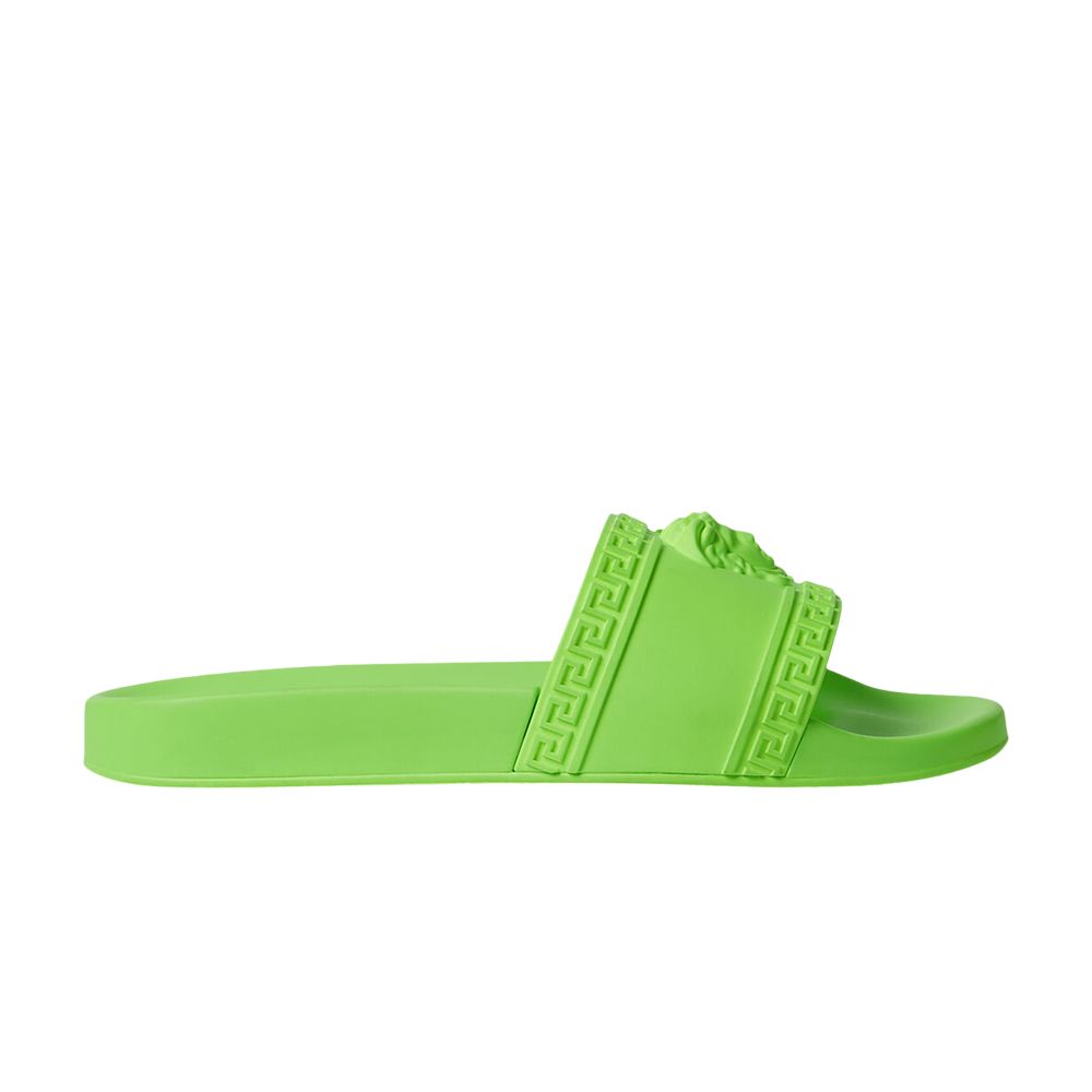 Pre-owned Versace Palazzo Medusa Pool Slide 'green' | Men's Size 45