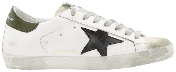 Golden Goose Superstar Low White Green SSENSE Exclusive