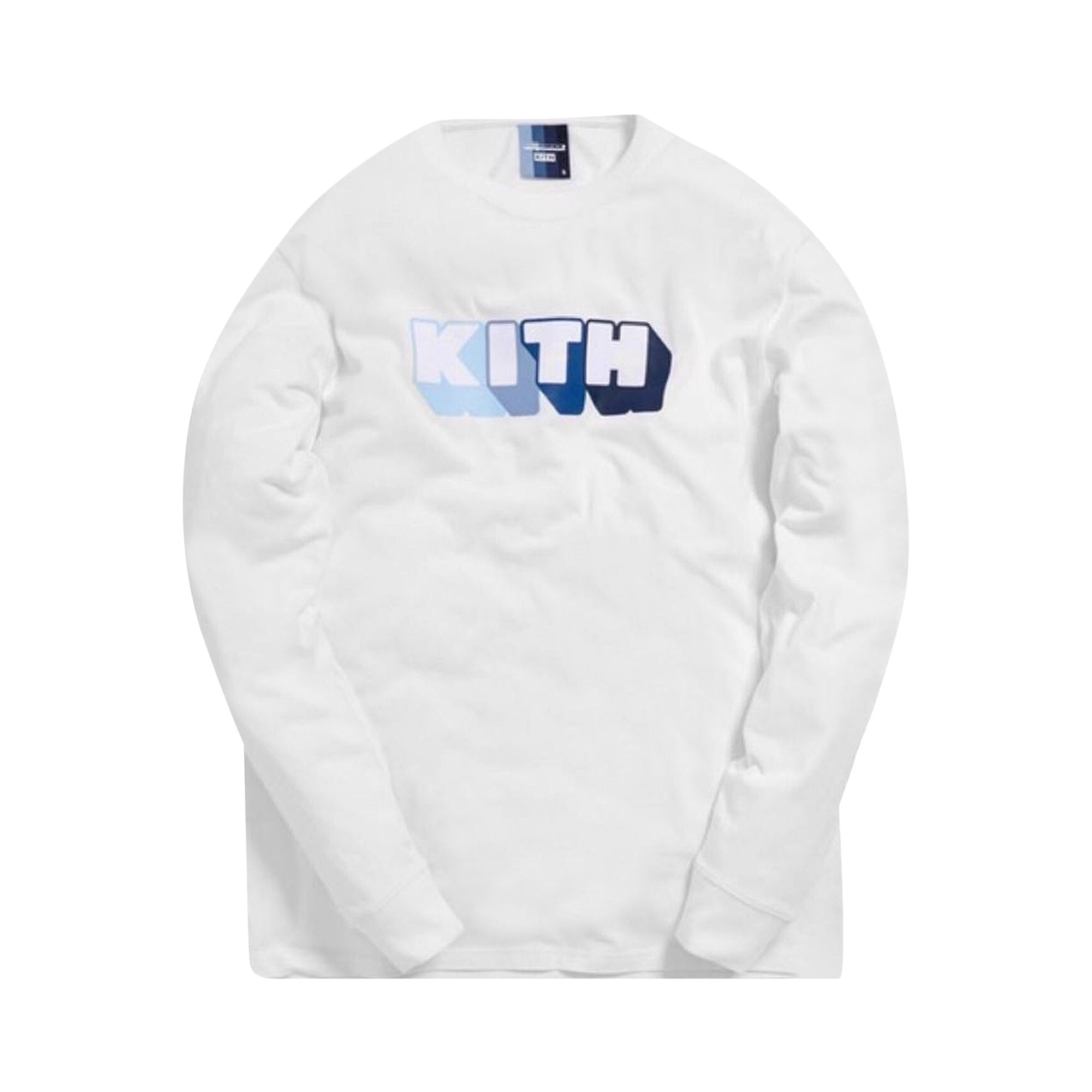 Pre-owned Kith X Bearbrick Logo Long-sleeve T-shirt 'white'