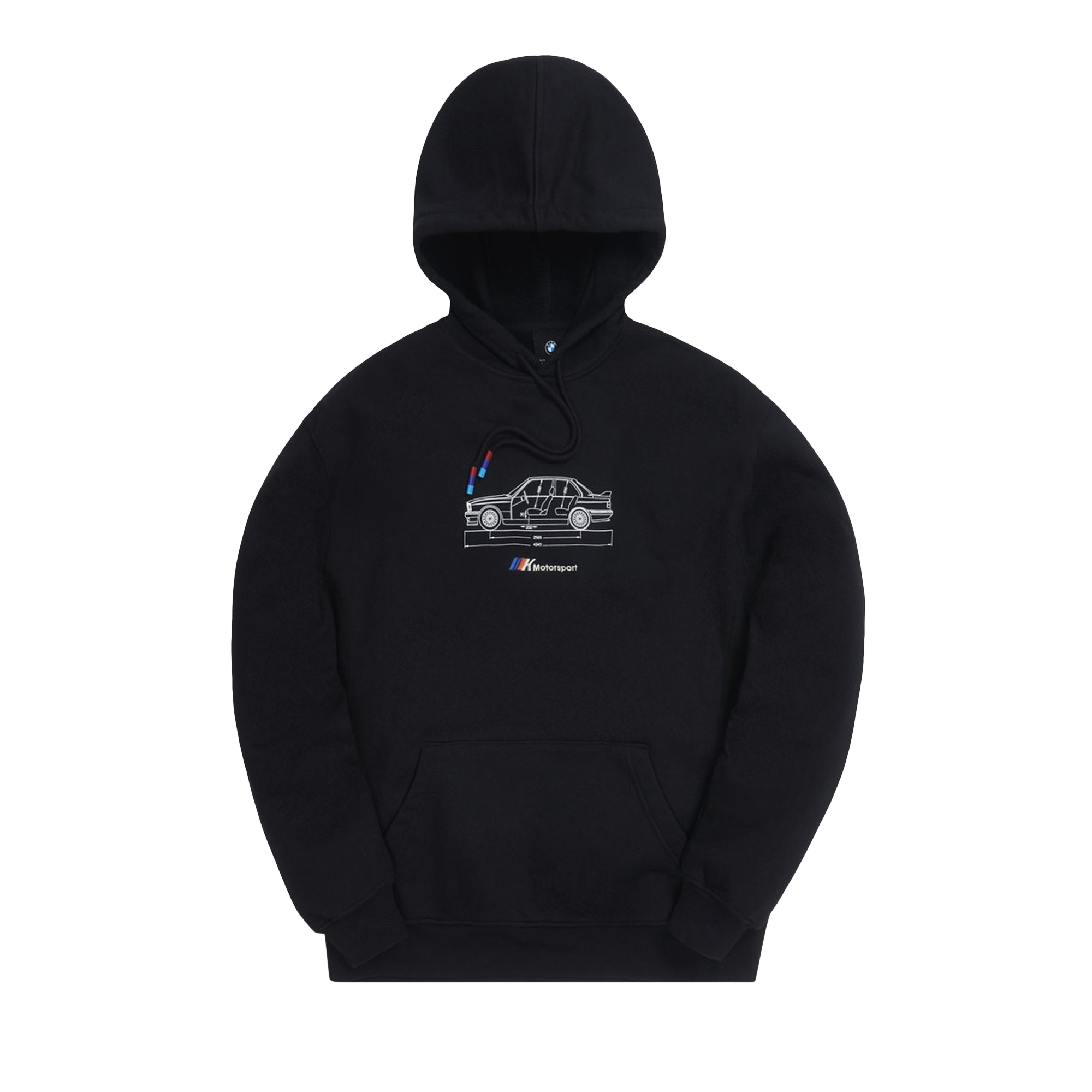 Pre-owned Kith For Bmw Side Dimensions Hoodie 'black'
