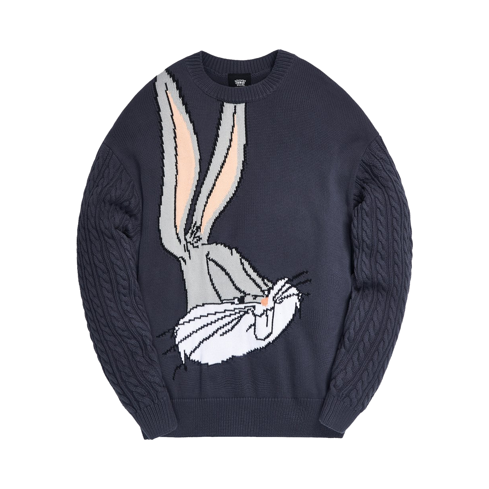 Pre-owned Kith X Looney Tunes Bugs Bunny Crewneck 'shark' In Blue