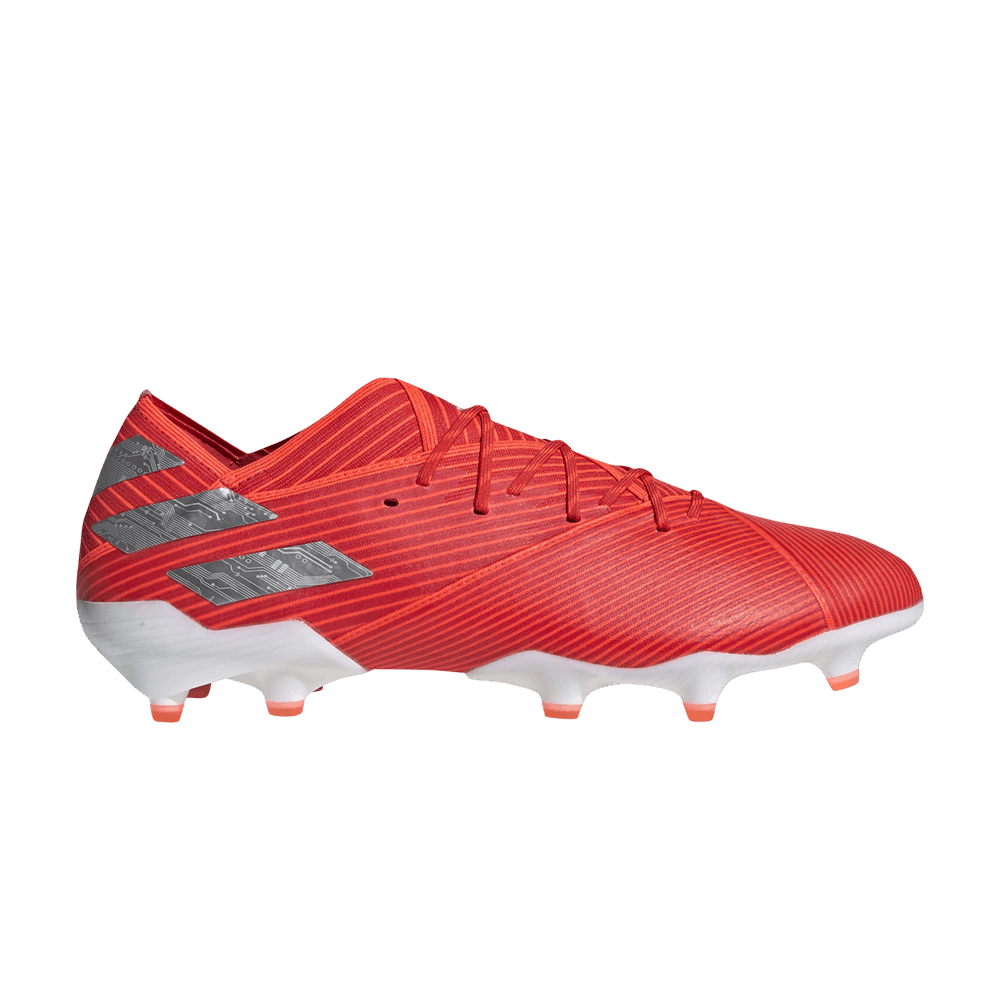Adidas Nemeziz 19.1 FG 'Active Silver' Sneakers | Red | Men's Size 11