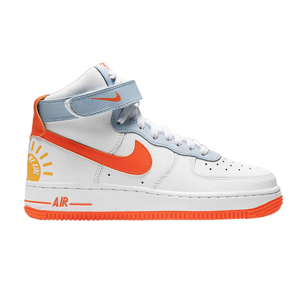 Pre-owned Nike Air Force 1 High Gs 'be Kind' | White | Kid's Size 6.5