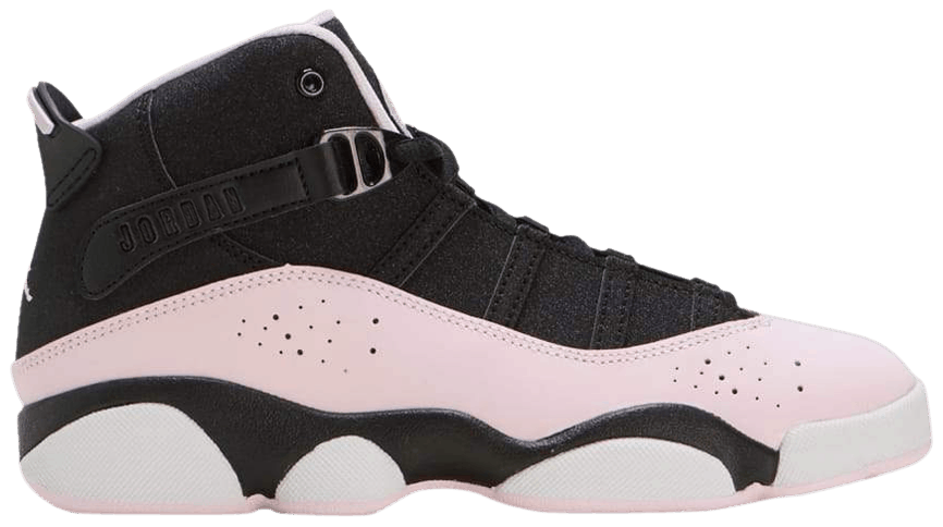 6 rings jordans pink and black