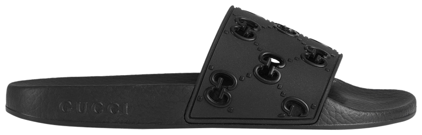 Buy Gucci Wmns Rubber GG Slide 'Black' 573922 JDR00 1000 GOAT