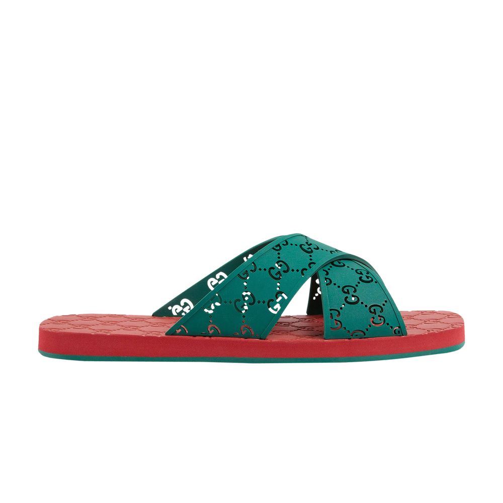 Gucci GG Slide Sandal 'Green' | Men's Size 7.5 - 634082-JER00-3020