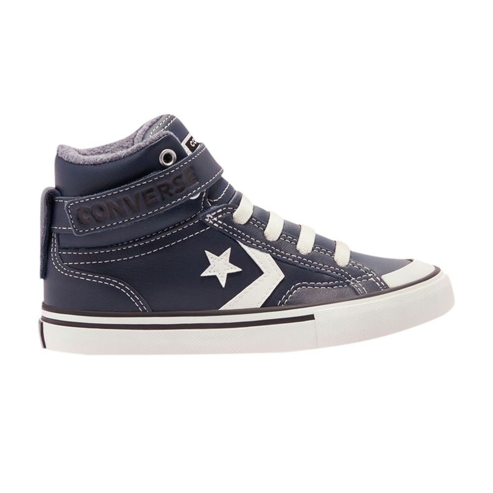 Pre-owned Converse Pro Blaze Strap High Gs 'leather & Heathered Knit - Lakeside Blue' | Kid's Size 11