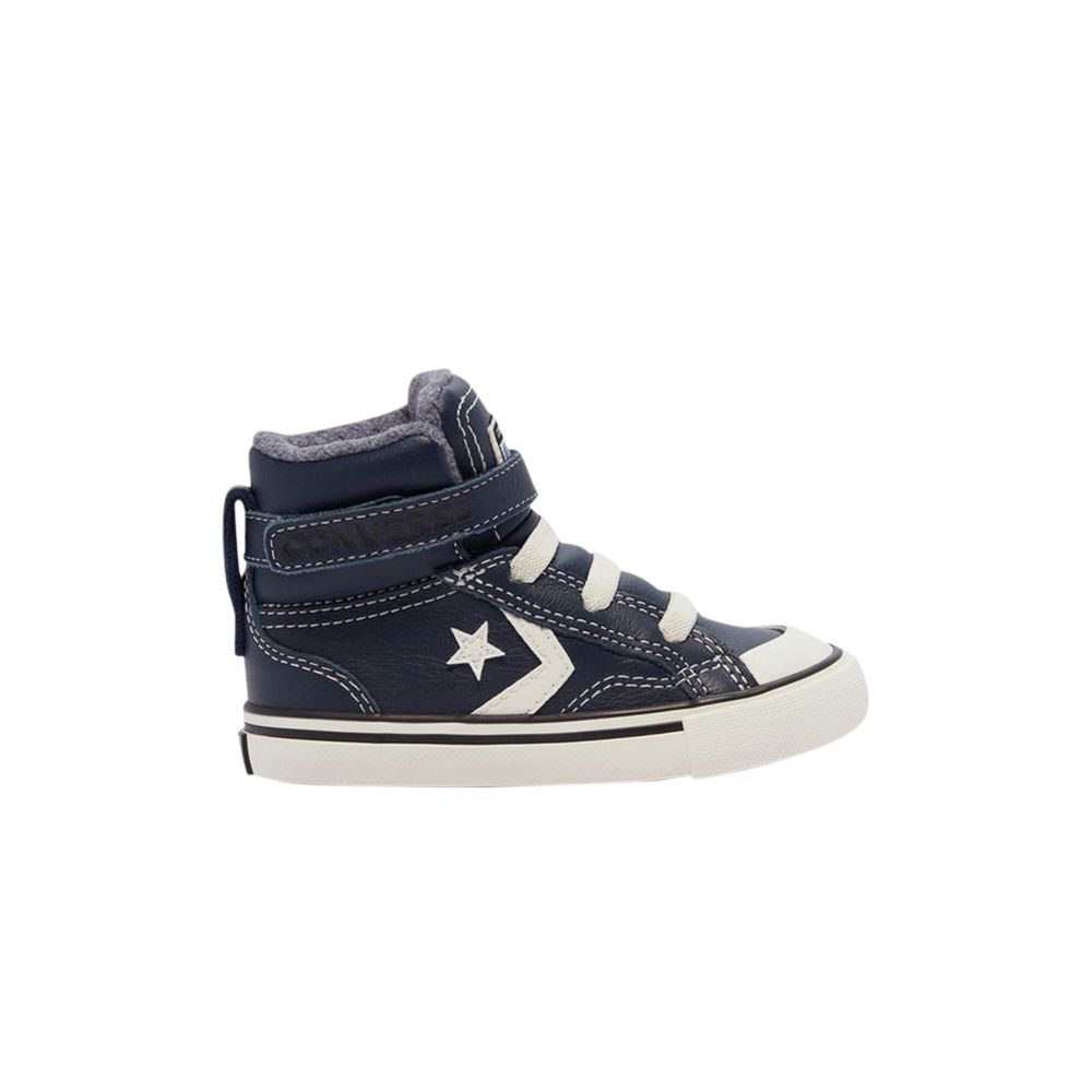 Pre-owned Converse Pro Blaze Strap High Td 'leather & Heathered Knit - Lakeside Blue' | Infant Size 7