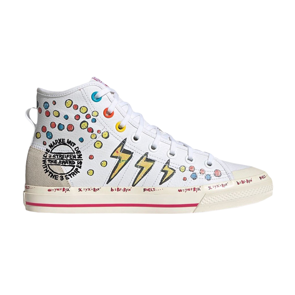 Pre-owned Adidas Originals Kasing Lung X Disney X Nizza High 'labubu Mickey Mouse' In White