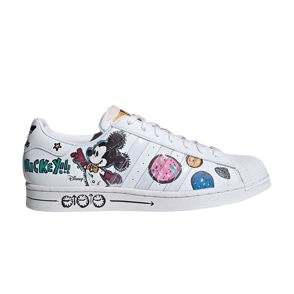 Pre-owned Adidas Originals Kasing Lung X Disney X Superstar 'labubu Mickey Mouse' In White