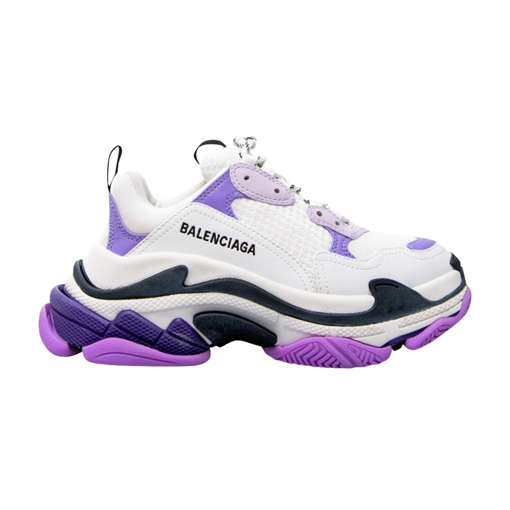 Pre-owned Balenciaga Wmns Triple S Sneaker 'white Lilac' | Purple | Women's Size 35