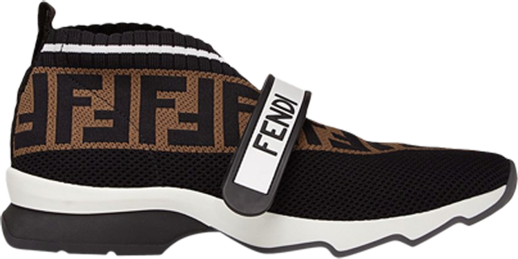 Fendi Wmns FF Motif Rockoko Sneaker 'Black Brown'