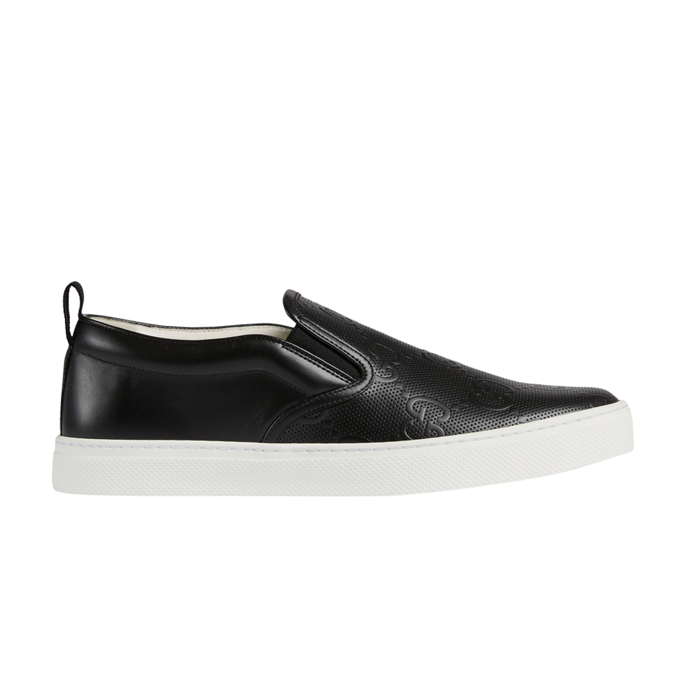 Pre-owned Gucci Slip-on 'gg Embossed - Black'