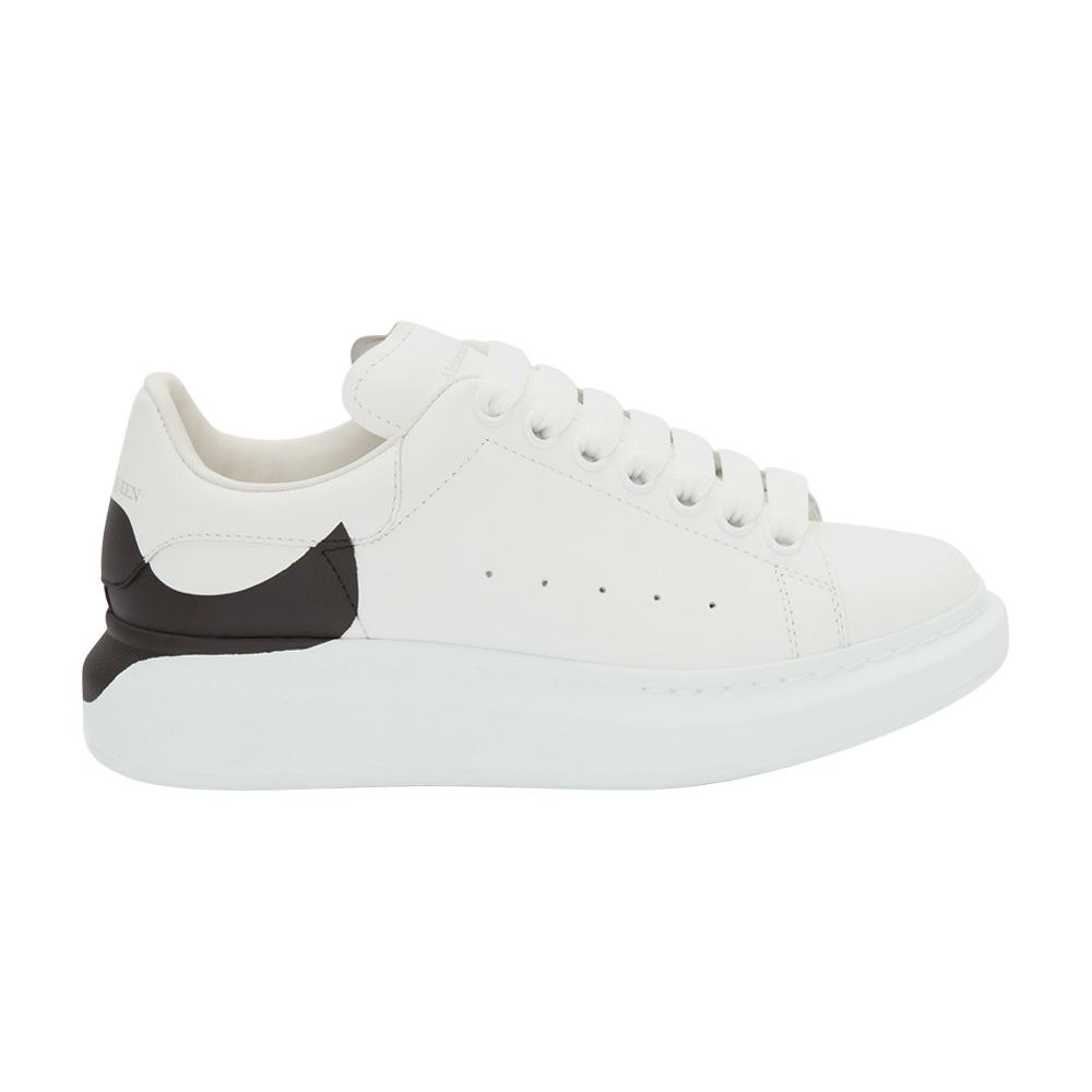 Pre-owned Alexander Mcqueen Wmns Oversized Sneaker 'drop Heel Counter Print - White Black' |