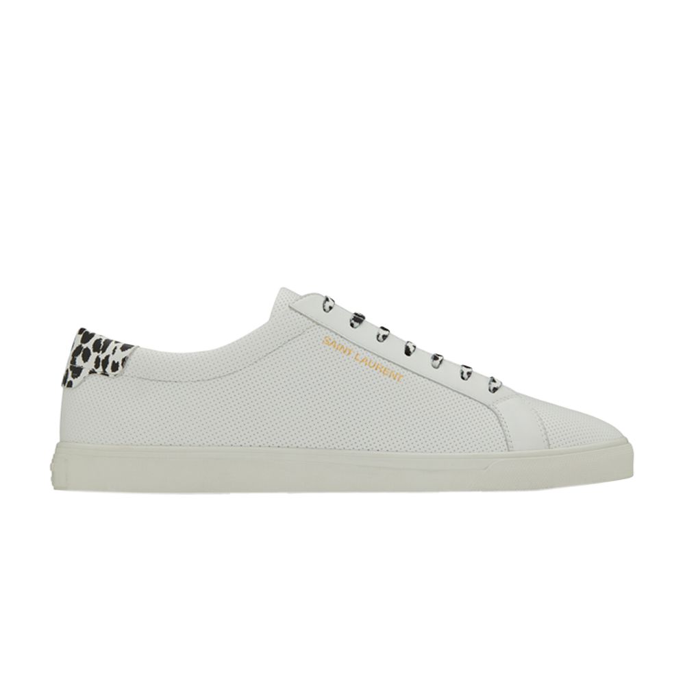 Pre-owned Saint Laurent Andy 'perforated - White Babycat' | Men's Size 41