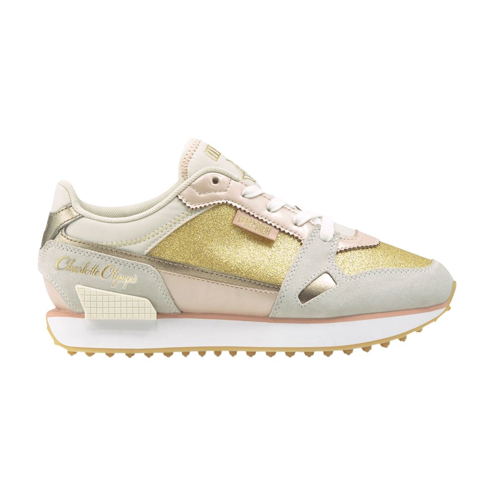 Puma Charlotte Olympia x Wmns Mile Rider 'Gold Glitter' | White | Women's Size 7.5