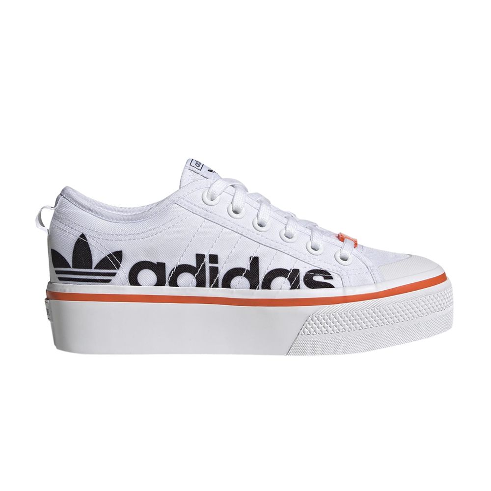 Pre-owned Adidas Originals Wmns Nizza Platform 'white Black'