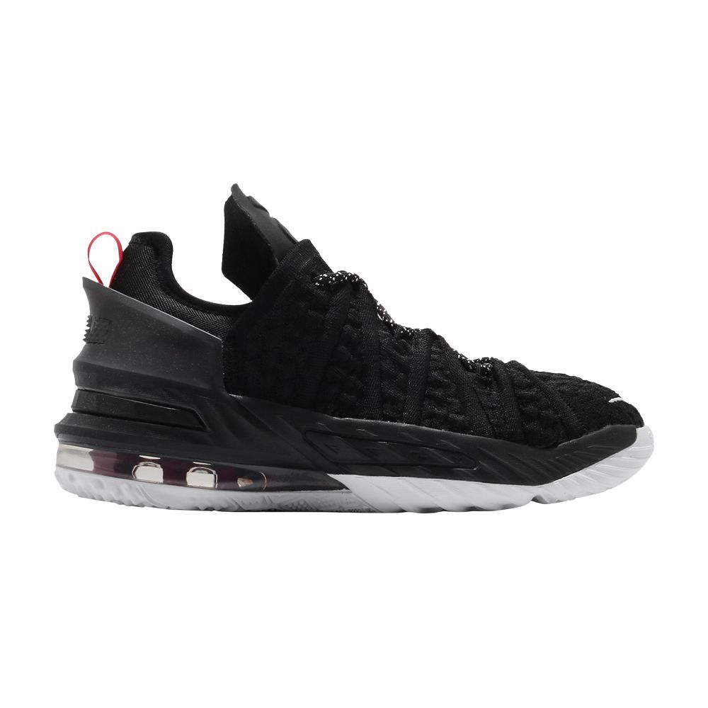 Pre-owned Nike Lebron 18 Gs 'black University Red' | Kid's Size 3.5