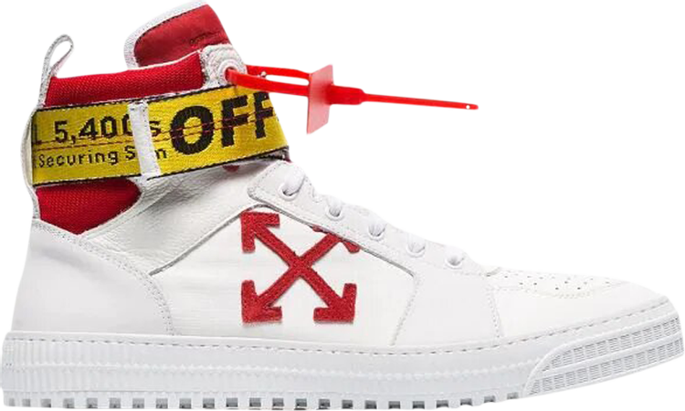 Off-White Industrial Belt High 'White Red'