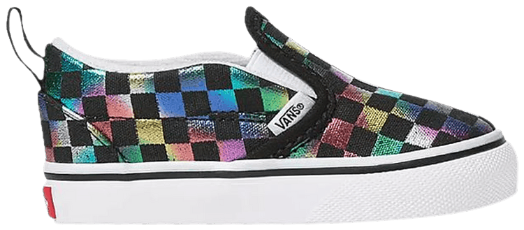 Vans Slip On V Toddler Iridescent Checkerboard