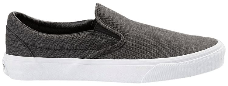 Buy Classic Slip-On 'Herringbone - Black' - VN0A38F7QCZ | GOAT