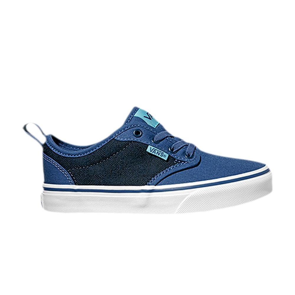 Vans Atwood Slip-On Kids 'Checkered Textile - Navy' | Blue | Kid's Size 11.5
