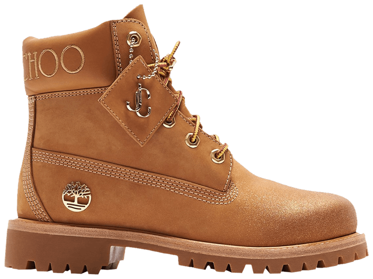 Timberland Jimmy Choo x Wmns 6 Inch Premium Wheat Glitter