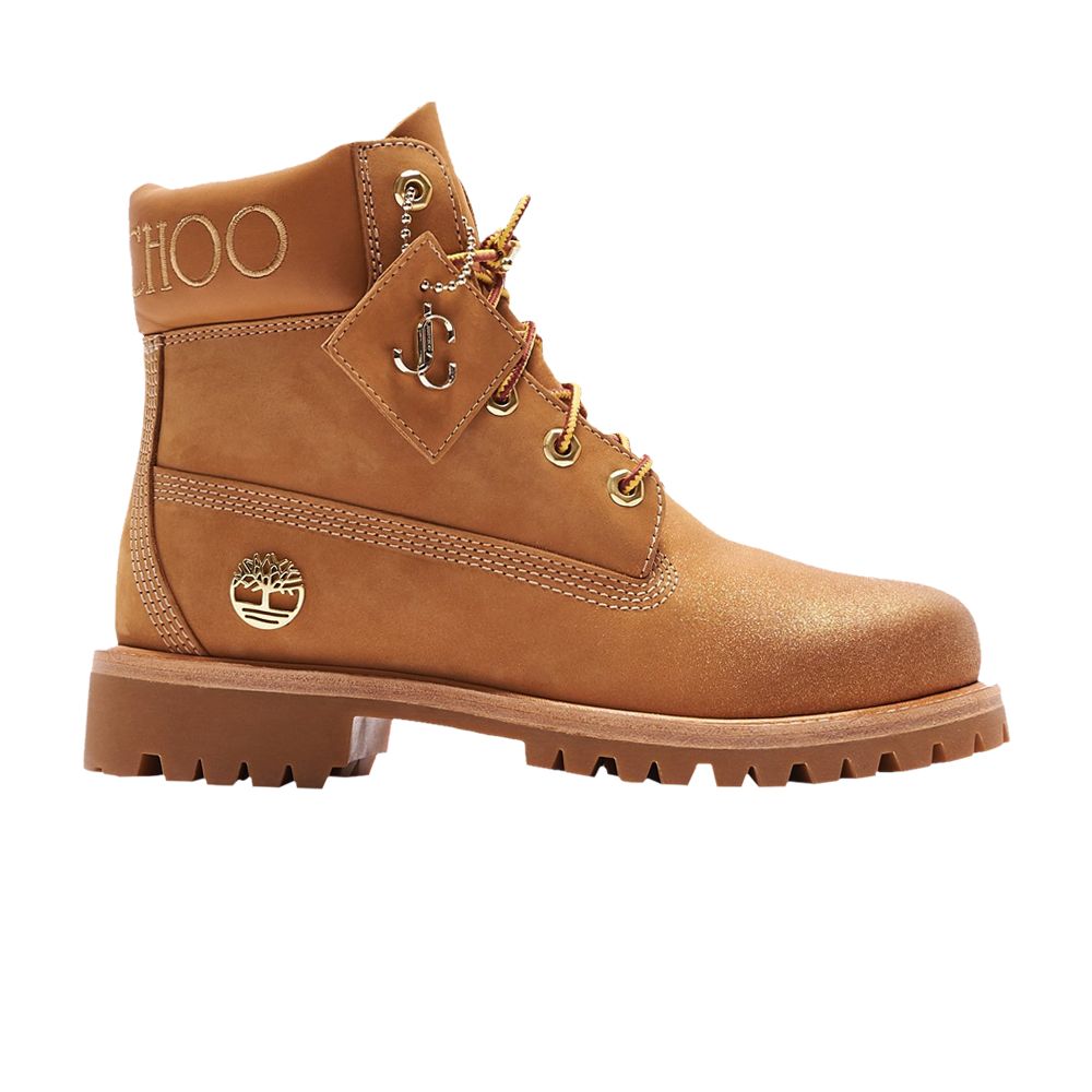 Timberland Jimmy Choo x Wmns 6 Inch Premium 'Wheat Glitter' | Brown | Women's Size 5.5 - TB0A2EUZ2-311