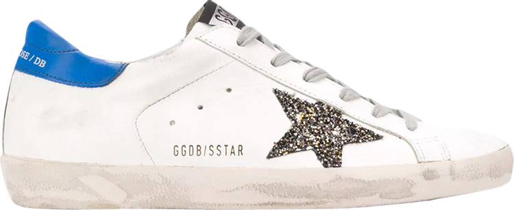 Golden Goose Wmns Superstar White Blue Glitter