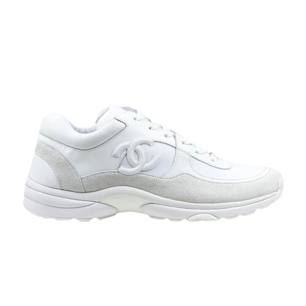 New 2022 Chanel White Leather Lace Up Trainer Sneakers Size 39  eBay