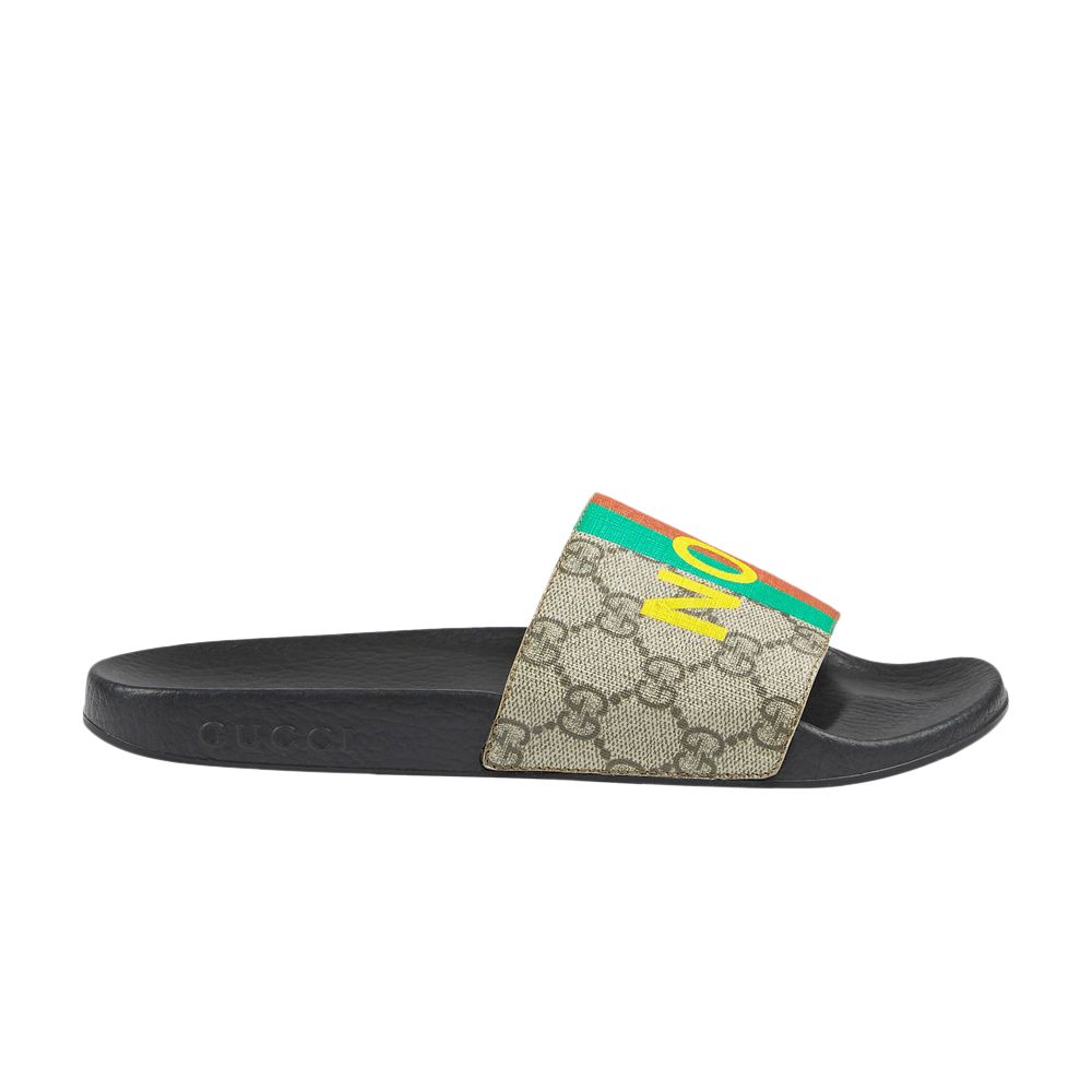 Pre-owned Gucci Wmns Slide Sandal 'fake/not Print' | Brown | Women's Size 35