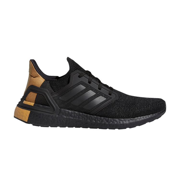 Ultra boost black gold metallic hotsell
