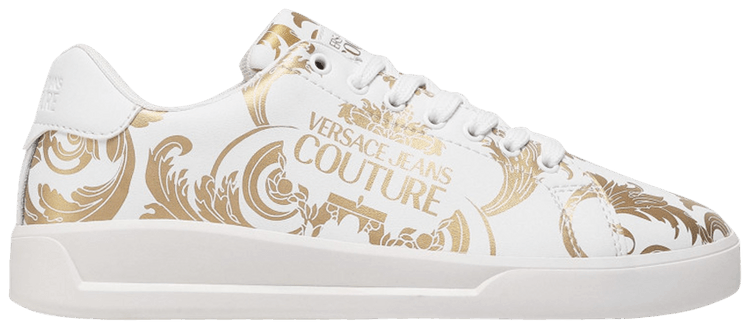 Versace Jeans Couture Baroque Print   White Gold