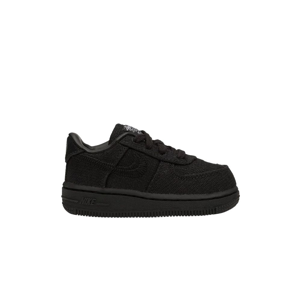 Pre-owned Nike Stussy X Air Force 1 Low Td 'black' | Infant Size 9