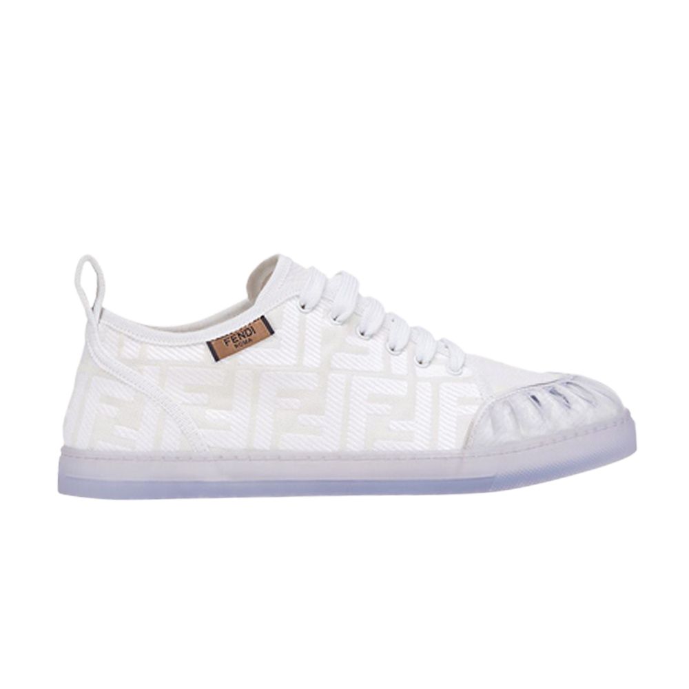 Pre-owned Fendi Wmns Roma Canvas Low 'ff Motif - White'