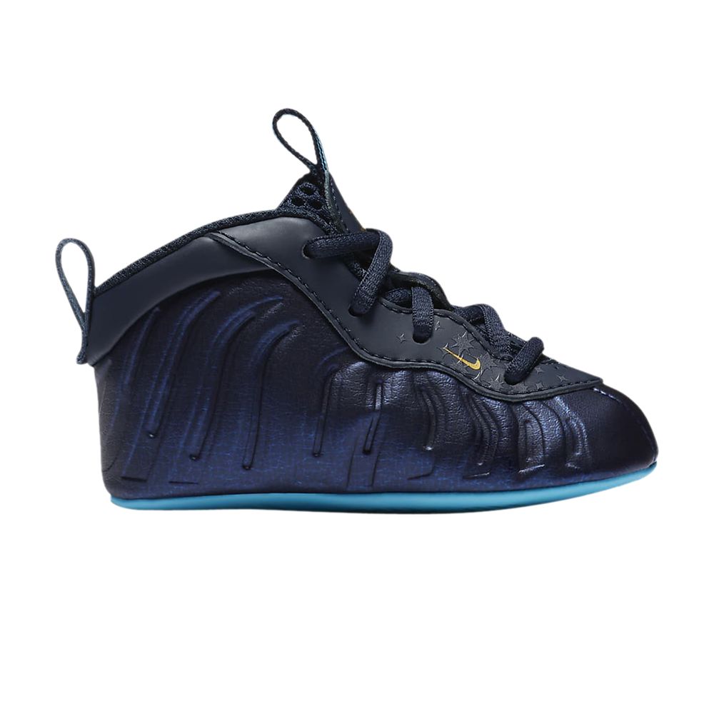 Nike Little Posite One Crib Bootie 'Gold Stars' | Blue | Infant Size 4 - CZ6550-400
